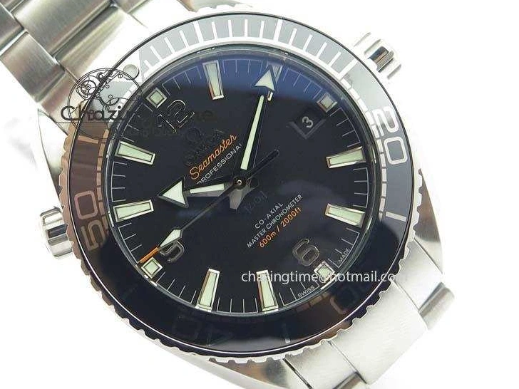0710 Planet Ocean 2016 43.5mm SS Black Bezel BP 1:1 Best Edition Black Dial On SS Bracelet A GoodFit 8195